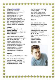 English Worksheet: Song: Hollywood by Michael Buble