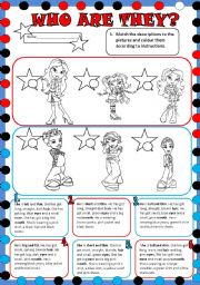 English Worksheet: Who are They? Physical description - Body/ Clothes