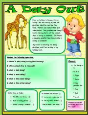 English Worksheet: a day out