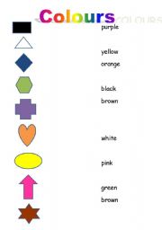 English worksheet: Colours