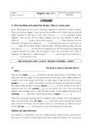 English Worksheet: test for 2 nd form tunisian students