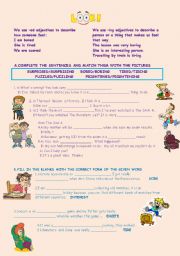 English Worksheet: -ed or  -ing  adjectives