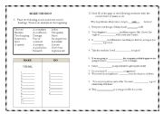 English Worksheet: Make and Do fill in the gaps 
