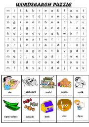 English Worksheet: wordsearch and word jumbles