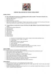 English worksheet: CHRISSIE WELLINGTON ON TRANS WORLD SPORT