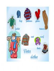 English worksheet: Winter clothes