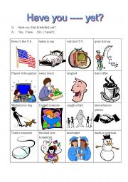 English Worksheet: Have You? Bingo