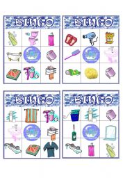 English Worksheet: bingo Bathroom part2