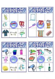 English Worksheet: bingo Bathroom part3