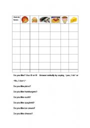 English worksheet: Do you like?