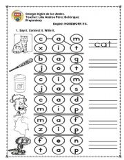 English Worksheet: Short a vowel sound (C+V+C)