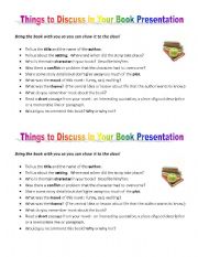 English Worksheet: Book Report Presentation