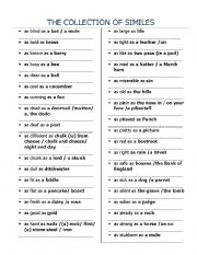 English Worksheet: THE COLLECTION OF IDIOM
