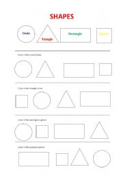 English Worksheet: Shapes