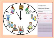 English Worksheet: daily routine