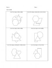 English worksheet: Visual-Spatial Worksheet 1