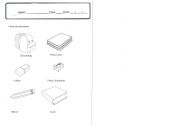 English worksheet: classroom objects