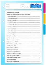 English Worksheet: To be and adjectives.
