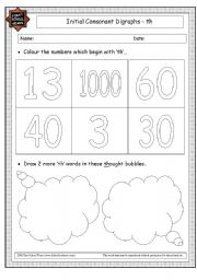 English Worksheet: initial TH sound