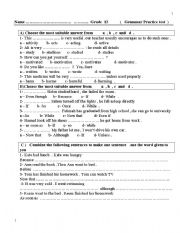 English Worksheet: Grammar