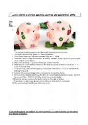 English Worksheet: Lucky charm quiz 