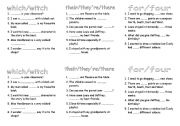 English Worksheet: homophones mini booklet