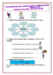 English Worksheet: Talking about music