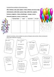 English Worksheet: party