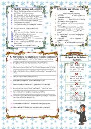 English Worksheet: GREAT TEST**Part 2**WITH KEY**EX.7-10**3 pages