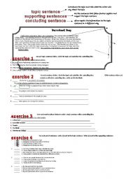 English Worksheet: Paragraph writing