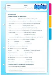 English Worksheet: past continuous. Four different exercises.