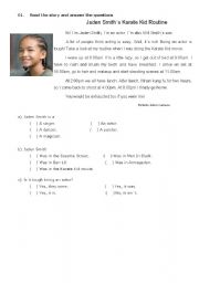 English Worksheet: 5th grade test