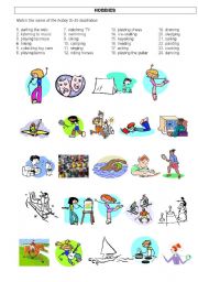 English Worksheet: Hobbies