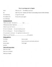 English worksheet: Greetings and introductions