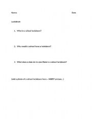 English worksheet: Lockdown Policy