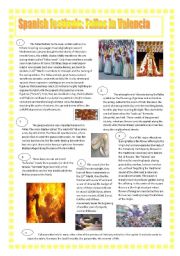 English Worksheet: Festivities: FALLAS( Valencia)