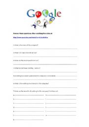 English worksheet: Google