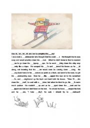 English worksheet: Skiing