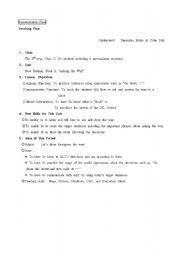 English Worksheet: Teaching plan,