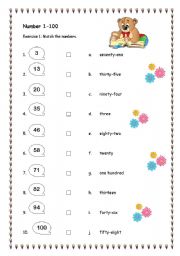 English Worksheet: Number