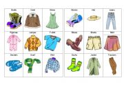 English Worksheet: Bingo Clothes