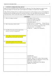 English Worksheet: looking at sara fanelli