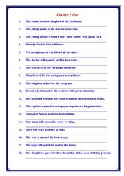 English Worksheet: Passive Voice