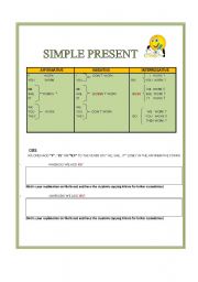 English Worksheet: SIMPLE PRESENT