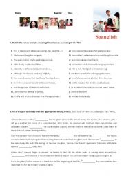 English Worksheet: Spanglish - activities based on the film