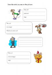 English Worksheet: Feelings