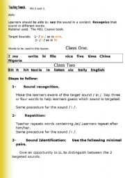 English Worksheet: sounds/i/ and /ai/