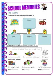 English Worksheet: SCHOOL MEMORIES