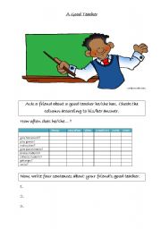 English Worksheet: A good Teacher