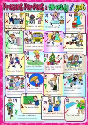 English Worksheet: PRESENT PERFECT; ALREADY/ YET